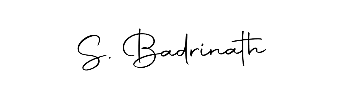 You should practise on your own different ways (Autography-DOLnW) to write your name (S. Badrinath) in signature. don't let someone else do it for you. S. Badrinath signature style 10 images and pictures png