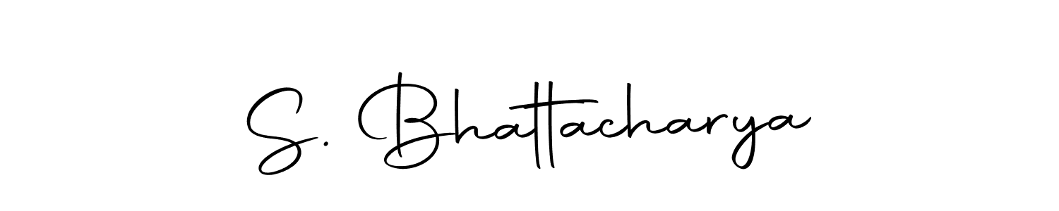 How to make S. Bhattacharya name signature. Use Autography-DOLnW style for creating short signs online. This is the latest handwritten sign. S. Bhattacharya signature style 10 images and pictures png