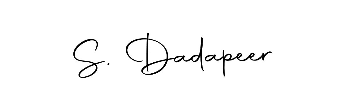 The best way (Autography-DOLnW) to make a short signature is to pick only two or three words in your name. The name S. Dadapeer include a total of six letters. For converting this name. S. Dadapeer signature style 10 images and pictures png