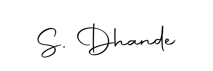 Make a beautiful signature design for name S. Dhande. Use this online signature maker to create a handwritten signature for free. S. Dhande signature style 10 images and pictures png