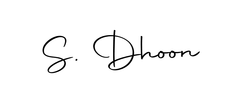 Make a short S. Dhoon signature style. Manage your documents anywhere anytime using Autography-DOLnW. Create and add eSignatures, submit forms, share and send files easily. S. Dhoon signature style 10 images and pictures png