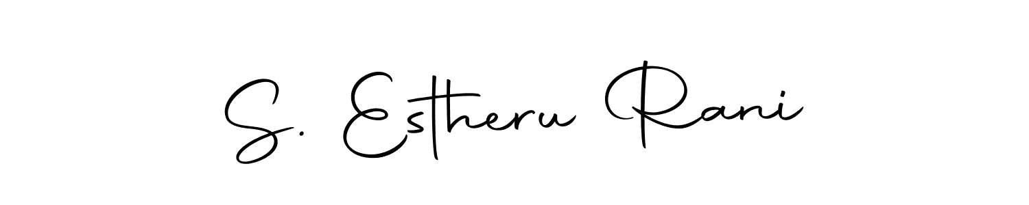 Use a signature maker to create a handwritten signature online. With this signature software, you can design (Autography-DOLnW) your own signature for name S. Estheru Rani. S. Estheru Rani signature style 10 images and pictures png