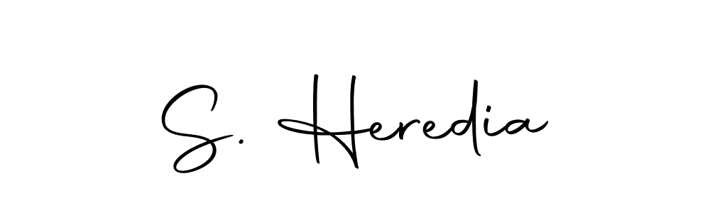 Use a signature maker to create a handwritten signature online. With this signature software, you can design (Autography-DOLnW) your own signature for name S. Heredia. S. Heredia signature style 10 images and pictures png