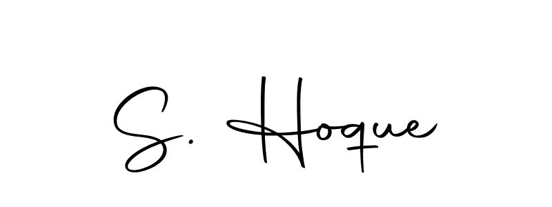 You should practise on your own different ways (Autography-DOLnW) to write your name (S. Hoque) in signature. don't let someone else do it for you. S. Hoque signature style 10 images and pictures png