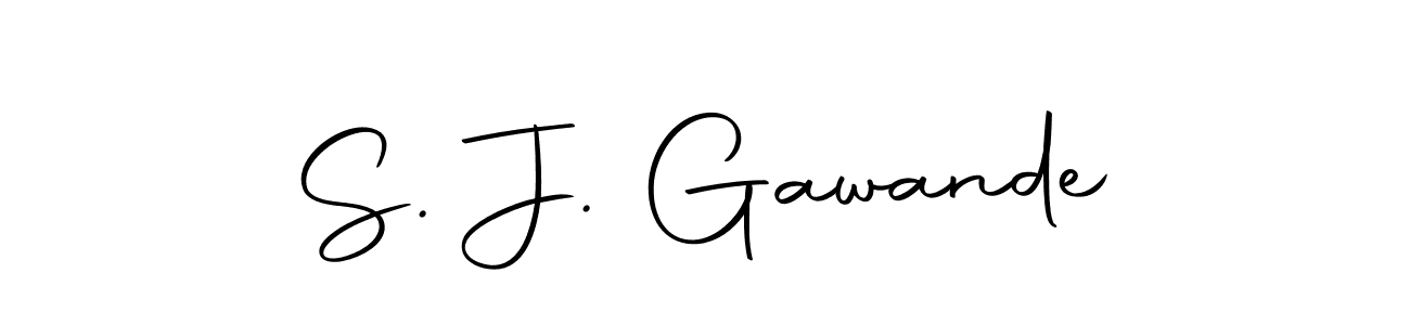 You should practise on your own different ways (Autography-DOLnW) to write your name (S. J. Gawande) in signature. don't let someone else do it for you. S. J. Gawande signature style 10 images and pictures png