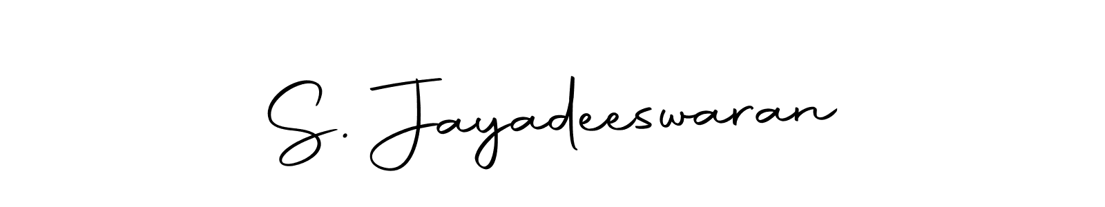 How to make S. Jayadeeswaran name signature. Use Autography-DOLnW style for creating short signs online. This is the latest handwritten sign. S. Jayadeeswaran signature style 10 images and pictures png