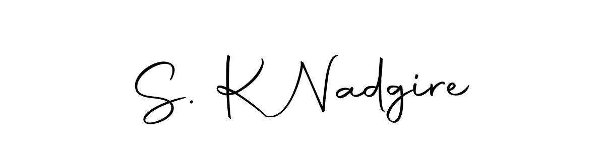 Make a beautiful signature design for name S. K Nadgire. With this signature (Autography-DOLnW) style, you can create a handwritten signature for free. S. K Nadgire signature style 10 images and pictures png