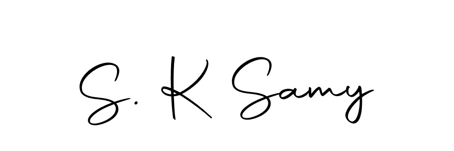 You should practise on your own different ways (Autography-DOLnW) to write your name (S. K Samy) in signature. don't let someone else do it for you. S. K Samy signature style 10 images and pictures png