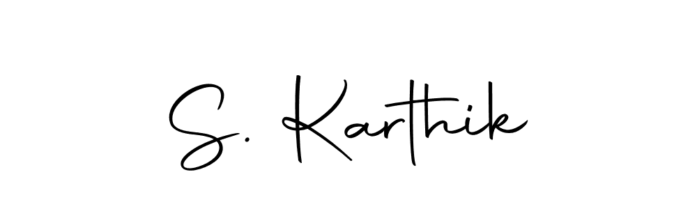 You can use this online signature creator to create a handwritten signature for the name S. Karthik. This is the best online autograph maker. S. Karthik signature style 10 images and pictures png
