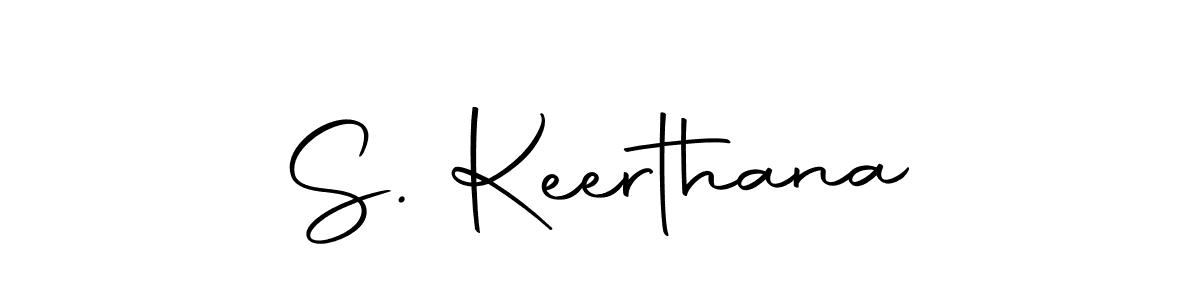 The best way (Autography-DOLnW) to make a short signature is to pick only two or three words in your name. The name S. Keerthana include a total of six letters. For converting this name. S. Keerthana signature style 10 images and pictures png