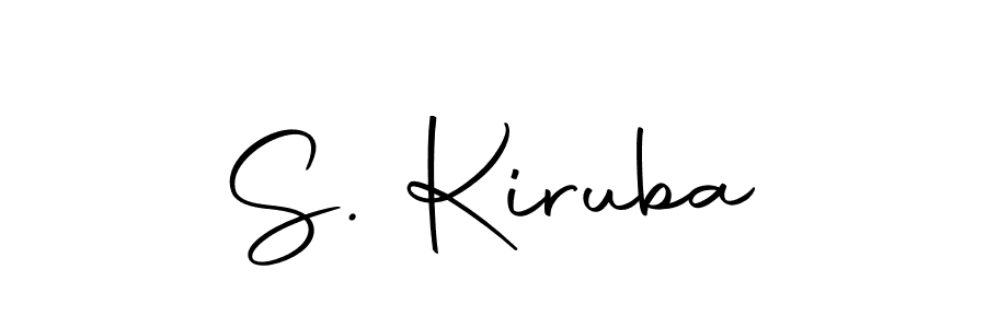 Similarly Autography-DOLnW is the best handwritten signature design. Signature creator online .You can use it as an online autograph creator for name S. Kiruba. S. Kiruba signature style 10 images and pictures png