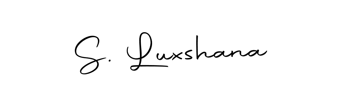 The best way (Autography-DOLnW) to make a short signature is to pick only two or three words in your name. The name S. Luxshana include a total of six letters. For converting this name. S. Luxshana signature style 10 images and pictures png