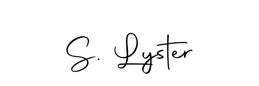 S. Lyster stylish signature style. Best Handwritten Sign (Autography-DOLnW) for my name. Handwritten Signature Collection Ideas for my name S. Lyster. S. Lyster signature style 10 images and pictures png