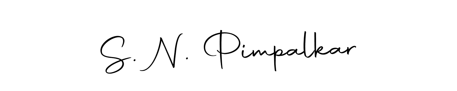 How to make S. N. Pimpalkar name signature. Use Autography-DOLnW style for creating short signs online. This is the latest handwritten sign. S. N. Pimpalkar signature style 10 images and pictures png