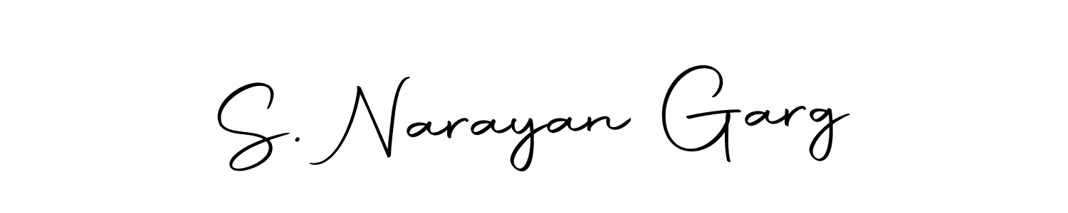 Design your own signature with our free online signature maker. With this signature software, you can create a handwritten (Autography-DOLnW) signature for name S. Narayan Garg. S. Narayan Garg signature style 10 images and pictures png