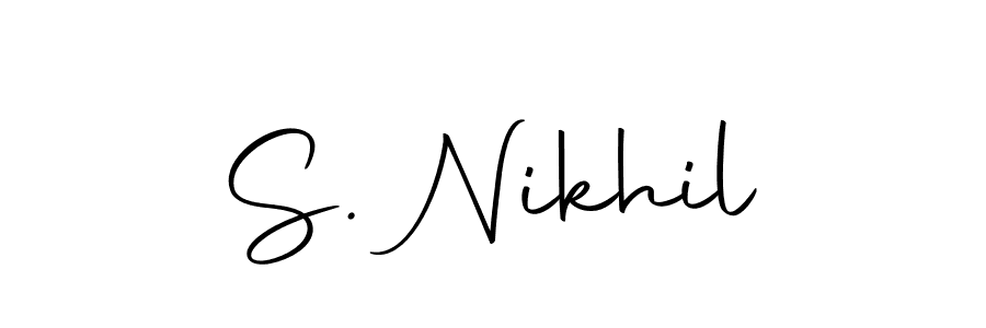 The best way (Autography-DOLnW) to make a short signature is to pick only two or three words in your name. The name S. Nikhil include a total of six letters. For converting this name. S. Nikhil signature style 10 images and pictures png