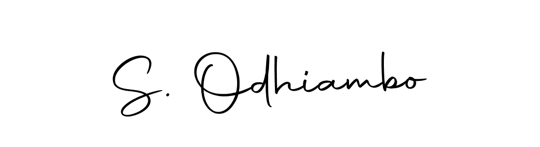 Use a signature maker to create a handwritten signature online. With this signature software, you can design (Autography-DOLnW) your own signature for name S. Odhiambo. S. Odhiambo signature style 10 images and pictures png