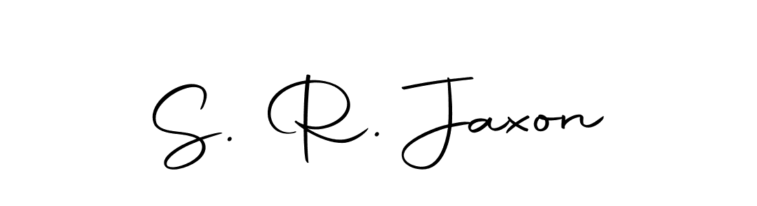How to make S. R. Jaxon name signature. Use Autography-DOLnW style for creating short signs online. This is the latest handwritten sign. S. R. Jaxon signature style 10 images and pictures png
