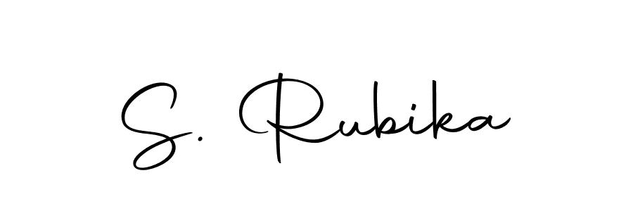 You should practise on your own different ways (Autography-DOLnW) to write your name (S. Rubika) in signature. don't let someone else do it for you. S. Rubika signature style 10 images and pictures png