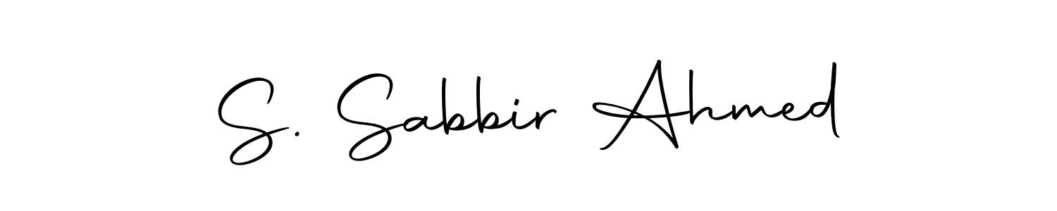 How to make S. Sabbir Ahmed name signature. Use Autography-DOLnW style for creating short signs online. This is the latest handwritten sign. S. Sabbir Ahmed signature style 10 images and pictures png