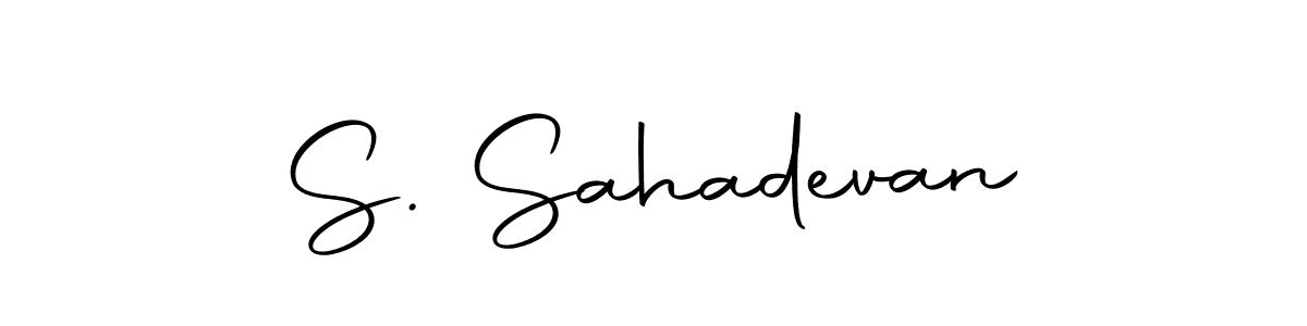 How to make S. Sahadevan name signature. Use Autography-DOLnW style for creating short signs online. This is the latest handwritten sign. S. Sahadevan signature style 10 images and pictures png