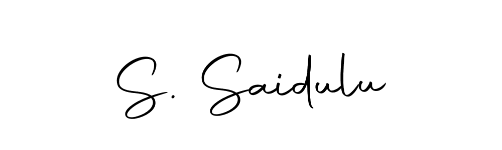 Also You can easily find your signature by using the search form. We will create S. Saidulu name handwritten signature images for you free of cost using Autography-DOLnW sign style. S. Saidulu signature style 10 images and pictures png