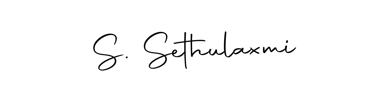 How to make S. Sethulaxmi name signature. Use Autography-DOLnW style for creating short signs online. This is the latest handwritten sign. S. Sethulaxmi signature style 10 images and pictures png