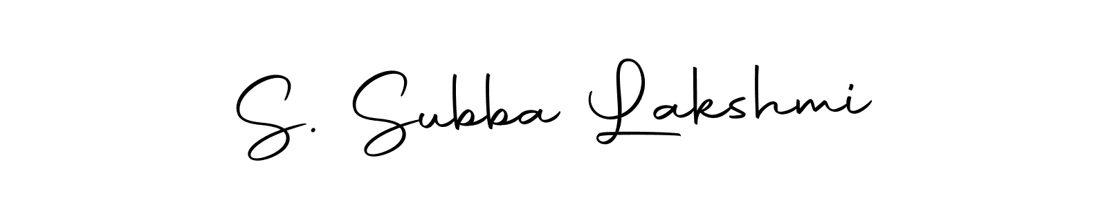 How to make S. Subba Lakshmi signature? Autography-DOLnW is a professional autograph style. Create handwritten signature for S. Subba Lakshmi name. S. Subba Lakshmi signature style 10 images and pictures png