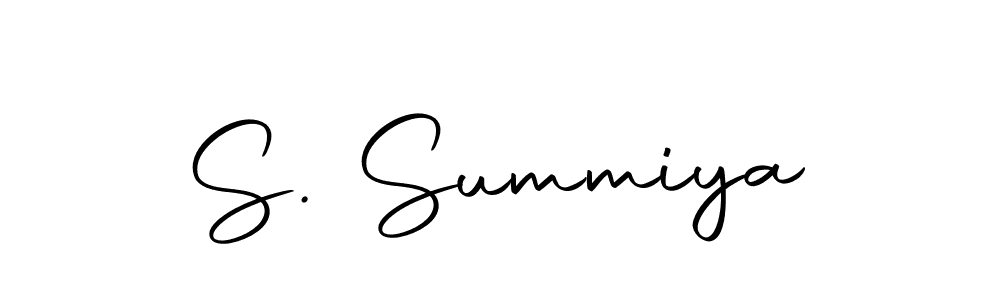 How to make S. Summiya signature? Autography-DOLnW is a professional autograph style. Create handwritten signature for S. Summiya name. S. Summiya signature style 10 images and pictures png