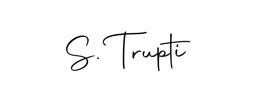 Similarly Autography-DOLnW is the best handwritten signature design. Signature creator online .You can use it as an online autograph creator for name S. Trupti. S. Trupti signature style 10 images and pictures png