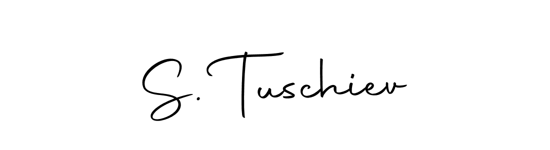 Similarly Autography-DOLnW is the best handwritten signature design. Signature creator online .You can use it as an online autograph creator for name S. Tuschiev. S. Tuschiev signature style 10 images and pictures png