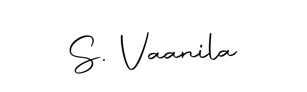 How to make S. Vaanila name signature. Use Autography-DOLnW style for creating short signs online. This is the latest handwritten sign. S. Vaanila signature style 10 images and pictures png