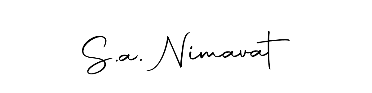 Use a signature maker to create a handwritten signature online. With this signature software, you can design (Autography-DOLnW) your own signature for name S.a. Nimavat. S.a. Nimavat signature style 10 images and pictures png