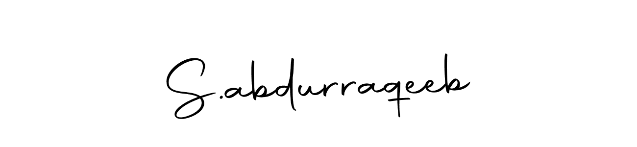 How to make S.abdurraqeeb name signature. Use Autography-DOLnW style for creating short signs online. This is the latest handwritten sign. S.abdurraqeeb signature style 10 images and pictures png