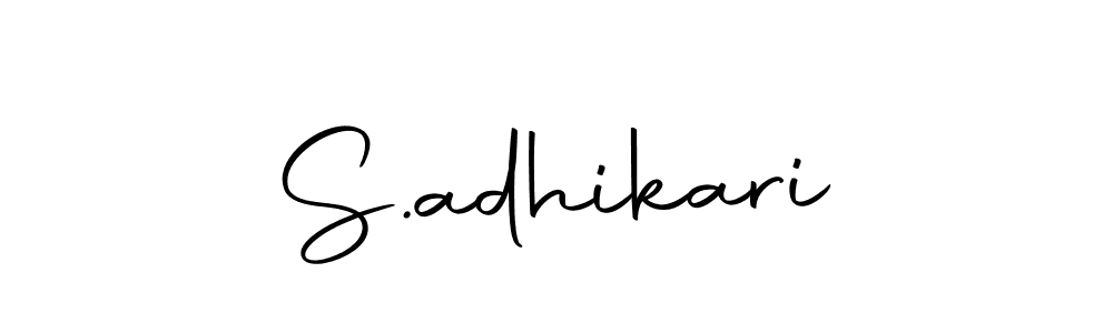 Create a beautiful signature design for name S.adhikari. With this signature (Autography-DOLnW) fonts, you can make a handwritten signature for free. S.adhikari signature style 10 images and pictures png