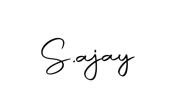 You should practise on your own different ways (Autography-DOLnW) to write your name (S.ajay) in signature. don't let someone else do it for you. S.ajay signature style 10 images and pictures png