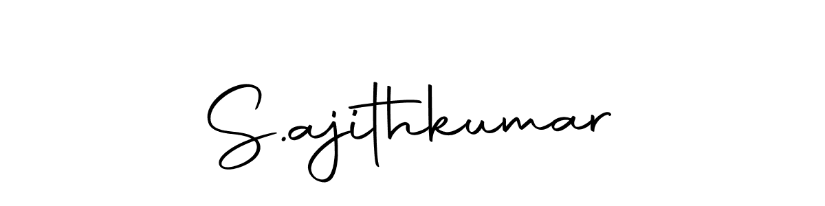 Use a signature maker to create a handwritten signature online. With this signature software, you can design (Autography-DOLnW) your own signature for name S.ajithkumar. S.ajithkumar signature style 10 images and pictures png