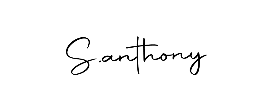 You should practise on your own different ways (Autography-DOLnW) to write your name (S.anthony) in signature. don't let someone else do it for you. S.anthony signature style 10 images and pictures png