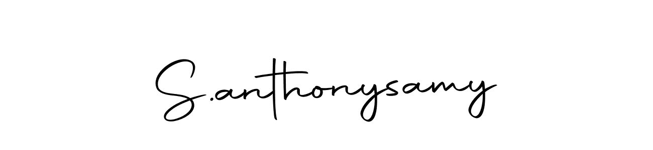 Use a signature maker to create a handwritten signature online. With this signature software, you can design (Autography-DOLnW) your own signature for name S.anthonysamy. S.anthonysamy signature style 10 images and pictures png