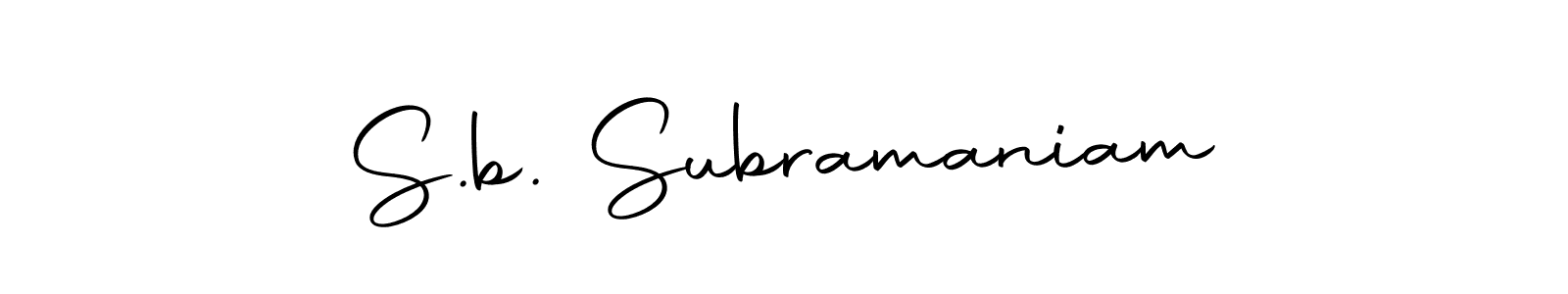 Make a short S.b. Subramaniam signature style. Manage your documents anywhere anytime using Autography-DOLnW. Create and add eSignatures, submit forms, share and send files easily. S.b. Subramaniam signature style 10 images and pictures png