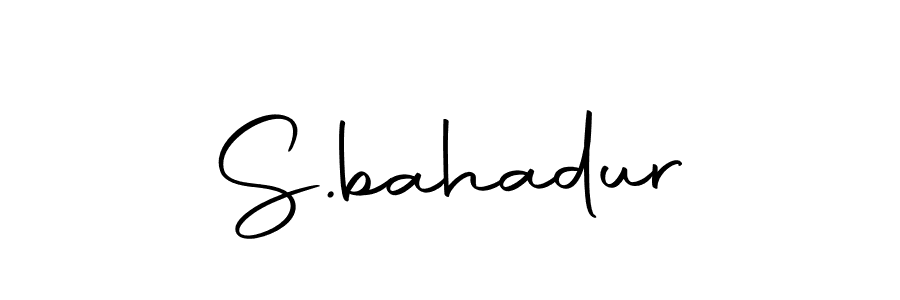 The best way (Autography-DOLnW) to make a short signature is to pick only two or three words in your name. The name S.bahadur include a total of six letters. For converting this name. S.bahadur signature style 10 images and pictures png