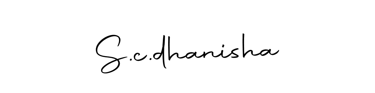 S.c.dhanisha stylish signature style. Best Handwritten Sign (Autography-DOLnW) for my name. Handwritten Signature Collection Ideas for my name S.c.dhanisha. S.c.dhanisha signature style 10 images and pictures png