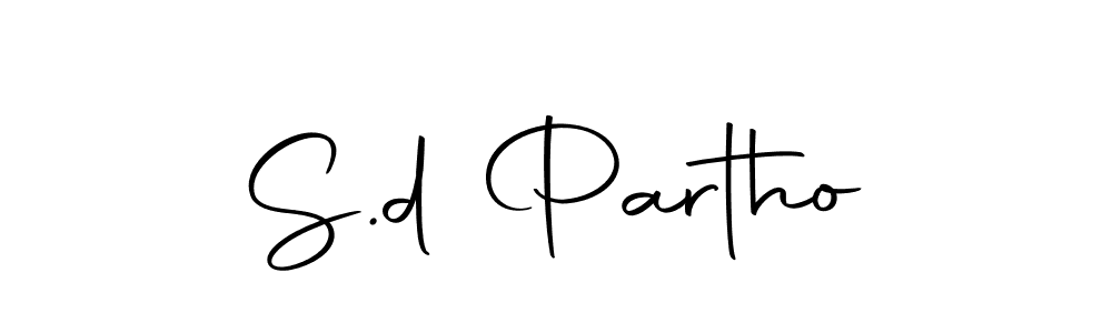 Use a signature maker to create a handwritten signature online. With this signature software, you can design (Autography-DOLnW) your own signature for name S.d Partho. S.d Partho signature style 10 images and pictures png