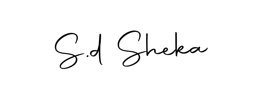 Create a beautiful signature design for name S.d Sheka. With this signature (Autography-DOLnW) fonts, you can make a handwritten signature for free. S.d Sheka signature style 10 images and pictures png