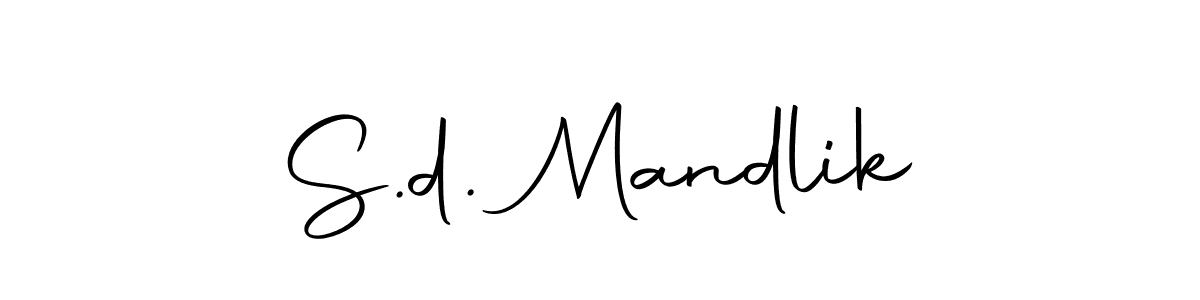 Make a beautiful signature design for name S.d. Mandlik. With this signature (Autography-DOLnW) style, you can create a handwritten signature for free. S.d. Mandlik signature style 10 images and pictures png