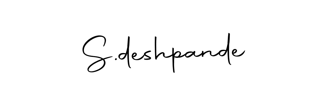 The best way (Autography-DOLnW) to make a short signature is to pick only two or three words in your name. The name S.deshpande include a total of six letters. For converting this name. S.deshpande signature style 10 images and pictures png