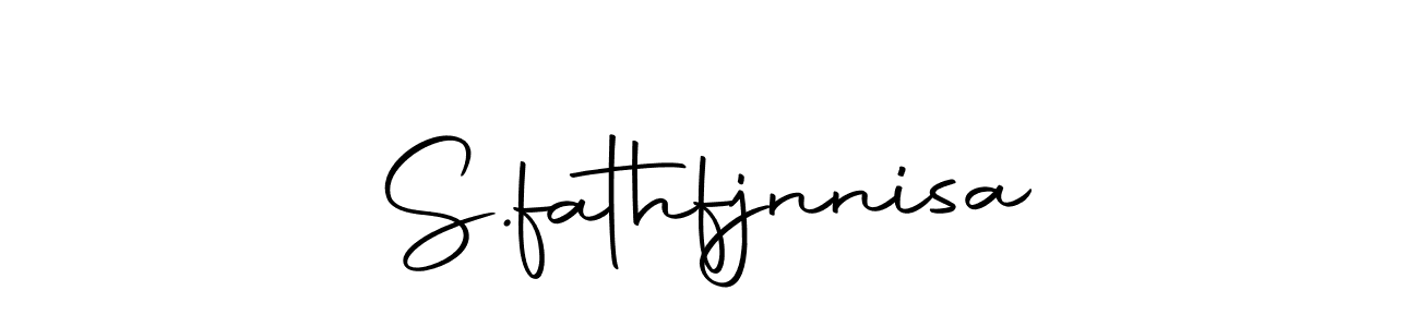 This is the best signature style for the S.fathfjnnisa name. Also you like these signature font (Autography-DOLnW). Mix name signature. S.fathfjnnisa signature style 10 images and pictures png