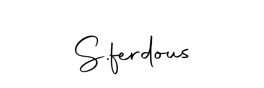 The best way (Autography-DOLnW) to make a short signature is to pick only two or three words in your name. The name S.ferdous include a total of six letters. For converting this name. S.ferdous signature style 10 images and pictures png