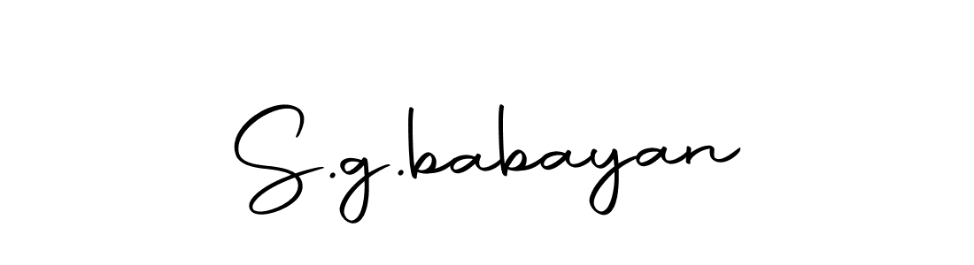 Design your own signature with our free online signature maker. With this signature software, you can create a handwritten (Autography-DOLnW) signature for name S.g.babayan. S.g.babayan signature style 10 images and pictures png