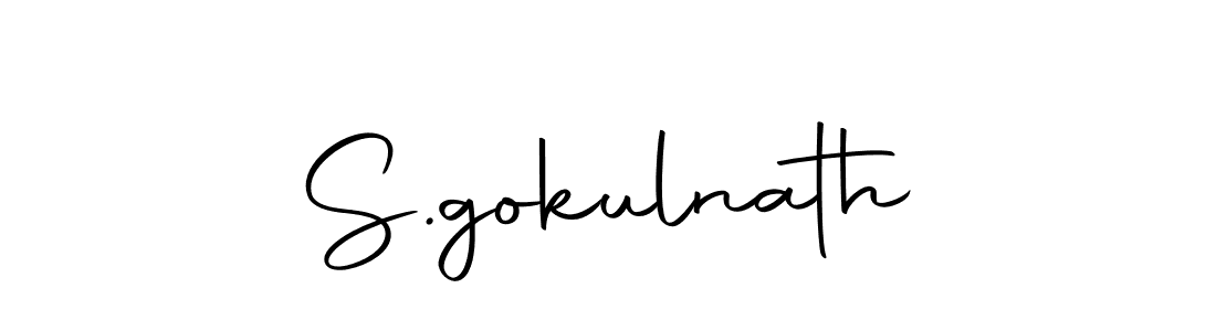 Design your own signature with our free online signature maker. With this signature software, you can create a handwritten (Autography-DOLnW) signature for name S.gokulnath. S.gokulnath signature style 10 images and pictures png